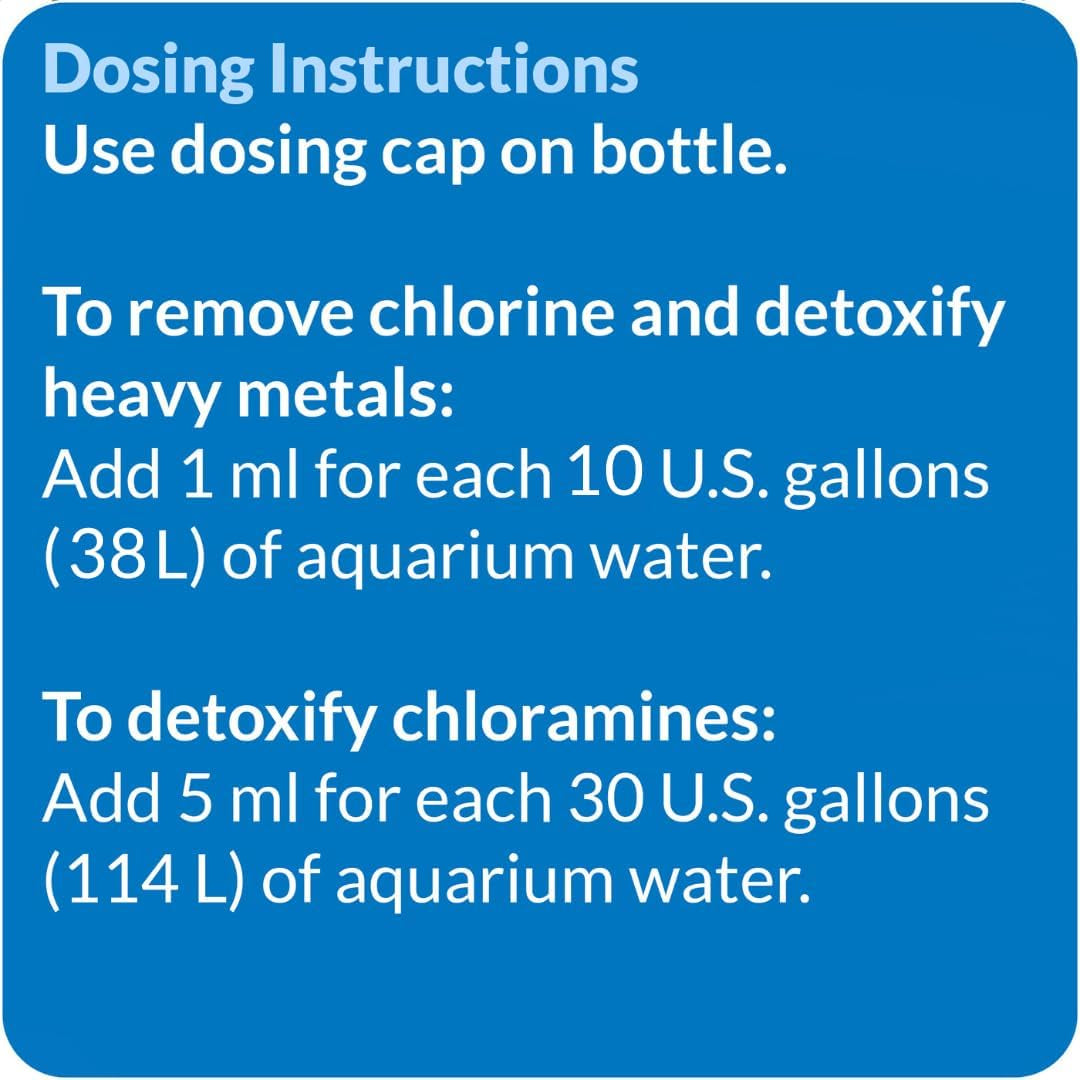 TAP Water Conditioner, Instantly Neutralizes Chlorine, Chloramines and Other Chemicals to Make Tap Water Safe for Fish, Highly Concentrated, Use When Adding or Changing Water and When Adding Fish